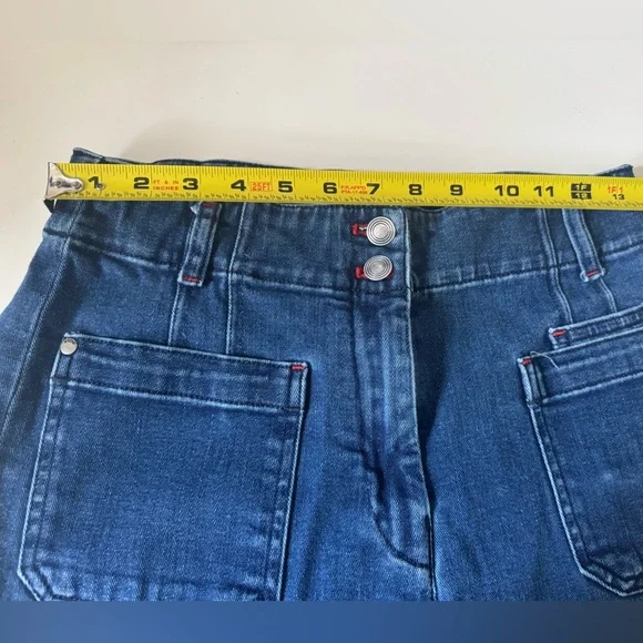 Maeve by Anthropologie Wide-Leg Cropped Denim Pants Size 30 Dark Wash - Picture 9 of 14